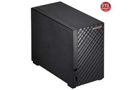 ASUSTOR AS1102T REALTEK QC 1 GB RAM- 2-diskli Nas Server (Disksiz)
