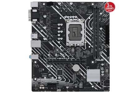 ASUS PRIME H610M-E/CSM D4 DDR4 M2 PCIe NVME HDMI DP PCIe 16X v4.0 1700p mATX Kurumsal Anakart
