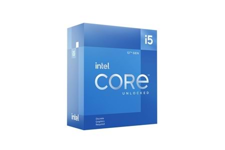 INTEL CORE i5 12600KF 20MB 10çekirdekli VGA YOK 1700p 125w Kutusuz +Fansız