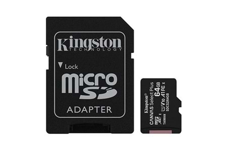 KINGSTON MicroSD 64GB SDCS2/64GB Hafıza Kartı