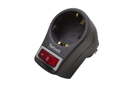 DOTVOLT 1-li Surge Hunter 250 Joules Akım Koruma Prizi Siyah