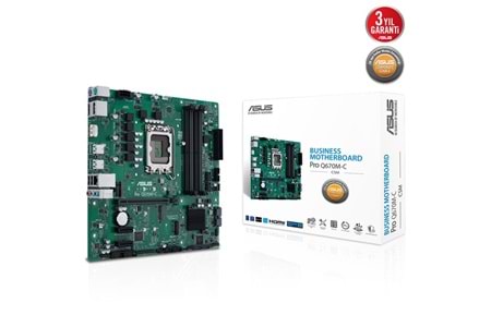 ASUS PRO Q670M-C CSM DDR5 HDMI DP PCIe 16X v5.0 1700p mATX Kurumsal Anakart