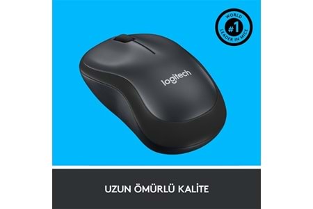 LOGITECH M220 Kablosuz Sessiz Optic Gri / Siyah Mouse 910-004878