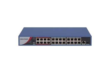 HIKVISION 24port 230w FULL PoE DS-3E0326P-E/M(B) 10/100 1X-UPLINK Yönetilemez Switch