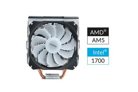 DARK FREEZER X129 DKCCX129 RGB Hava Soğutmalı AM5-1700p Dual Fan İşlemci Fanı