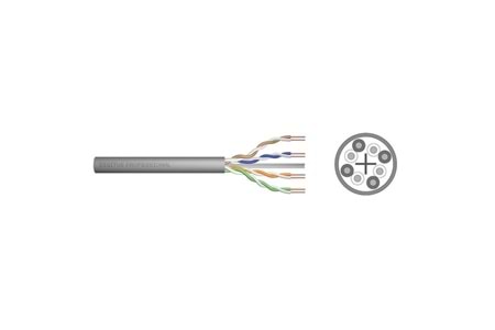 DIGITUS CAT6 Utp 23AWG Gri 500m Makara LSZH Kablo 0.55mm DK-1612-VH-5