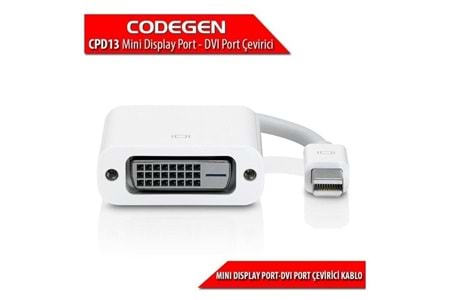 CODEGEN CPD13 mDP-DVI (24+5) Görüntü Adaptörü