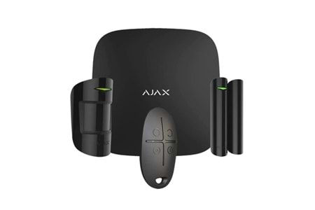 AJAX Starter Hub Kit Kablosuz Alarm Seti Keypad Yok Siyah