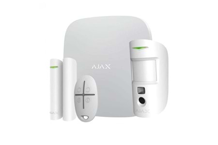 AJAX Starter Hub Kit Plus Kablosuz Alarm Seti Keypad Yok Beyaz