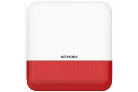 HIKVISION DS-PS1-E-WE Harici Kablosuz Siren Kırmızı
