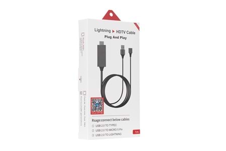 HYTECH HY-XO54 USB-F TO HDMI 1 metre Kablo