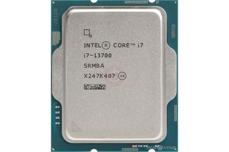 INTEL CORE i7 13700 54MB 16çekirdekli O/B UHD VGA 1700p 65w Kutusuz+Fansız