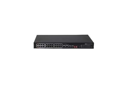 DAHUA 24port 240w FULL PoE PFS3226-24ET-240 10/100 2X UPLINK-2X SFP Yönetilemez Switch