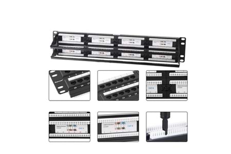 ODS 2U 48port Cat6 Utp Bakır Patch Panel PP-UCS-2548