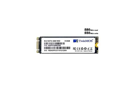 TWINMOS 512GB NGFFFGBM2280 580- 550MB/s M2 SATA-3 Disk