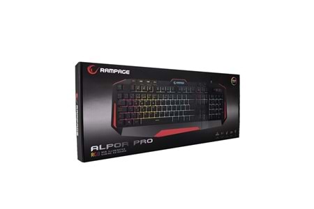RAMPAGE KB-RX7 ALPOR PRO USB Q Trk RGB Siyah/Gri Gaming Klavye