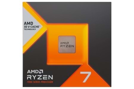AMD RYZEN 7 7800X3D 104MB 16çekirdekli O/B UHD AM5 120w Kutulu+Fansız