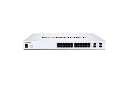 FORTISWITCH 24port 370w FULL PoE Layer2 FS-124F-FPOE GIGABIT 4XSFP+ Yönetilebilir Switch RackMount 