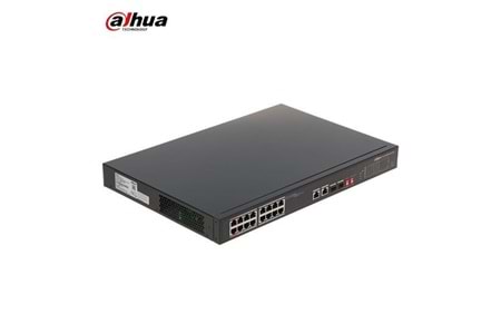 DAHUA 16port 135w FULL PoE PFS3218-16ET-135 10/100 2X UPLINK-2X SFP Yönetilemez Switch