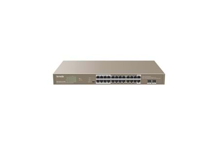 TENDA 24port 410W FULL PoE TEG1126P-24-410W GIGABIT 2X SFP Yönetilemez Switch