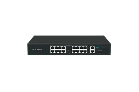 ODS 16port +2 UPLINK 200w FULL PoE 08ODS-16P2U1S-200 10/100 1X SFP Yönetilemez Switch