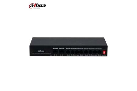 DAHUA 8port 65w FULL PoE PFS3010-8ET-65 10/100 2X-UPLINK Yönetilemez Switch