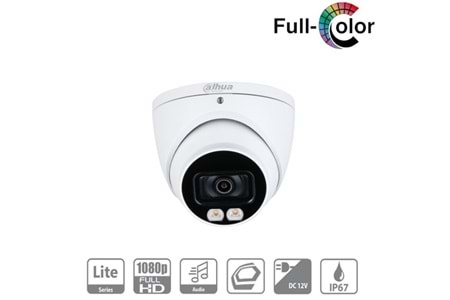 DAHUA 2MP DOME 2.8MM DH-HAC-HDW1209TQP-A-LED 4in1 Güvenlik Kamerası Full Color