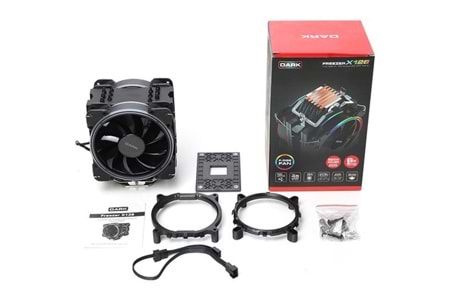 DARK FREEZER X128 DKCCX128 RGB Hava Soğutmalı AM5-1700p Dual İşlemci Fanı 220w 