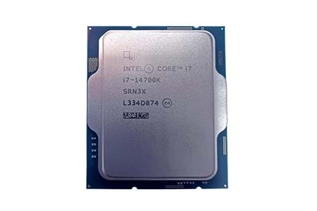 INTEL CORE i7 14700K 61MB 12çekirdekli O/B UHD 770 1700p 125w Kutusuz+Fansız