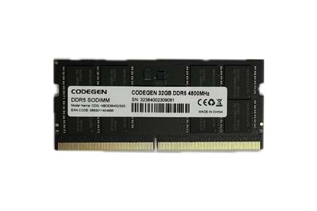 CODEGEN 32GB DDR5 4800MHZ NOTEBOOK RAM VALUE CDG-NBD538400/32G