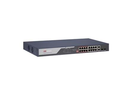 HIKVISION 16port 225w FULL PoE DS-3E0318P-E(C) 10/100 2X UPLINK-2X SFP Yönetilemez Switch