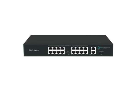 ODS 16port 200w FULL PoE 08ODS-16P2U-200 10/100 2X-UPLINK Yönetilemez Switch