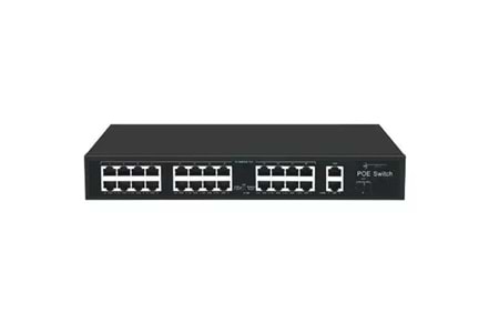 ODS 24port 300w FULL PoE 08ODS-24P2U-300 10/100 2X-UPLINK Yönetilemez Switch