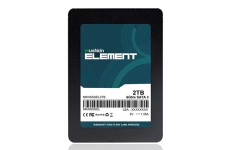 MUSHKIN 2TB ELEMENT MKNSSDEL2TB 500- 435MB/s SSD SATA-3 Disk