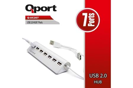 QPORT Q-UC207 7port USB Çoklayıcı Hub