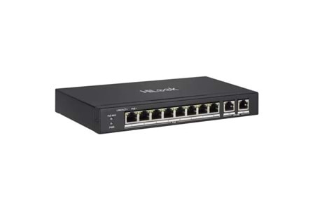 HILOOK 8port+2UPLINK 60w FULL PoE NS-0310P-60(B) 10/100 Yönetilemez Switch Long Range 250Metre