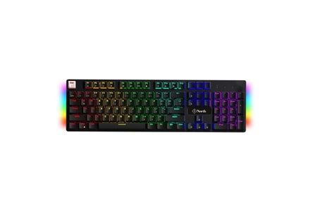NORTH Shield Q Trk RGB Led / Mekanik Mavi Switch Siyah Gaming Klavye
