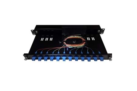 AGER 12 PORT AG-FO01U12SCD-A-S1-01U FIBER OPTIK KUTU (SİYAH)
