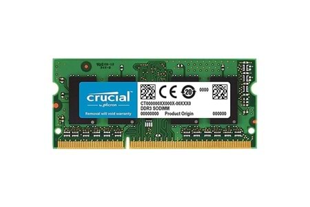 CRUCIAL 8GB DDR3 1600MHZ NOTEBOOK RAM VALUE CT102464BF160B 1.35V