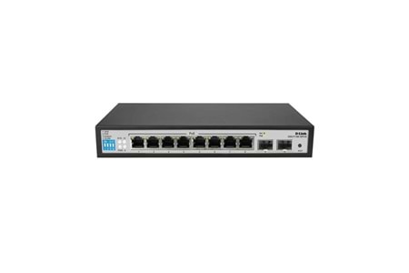 D-LINK 10port 96w 8port PoE DGS-F1100-10PS-E/E GIGABIT 2X SFP Yönetilemez Switch
