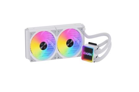 DARK 240mm FREEZER W247W DKCCW247W RGB Sıvı Soğutmalı AM5-1700p İşlemci Fanı Beyaz
