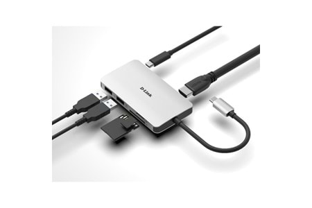 D-LINK DUB-C106 0.15metre TYPE-C - HDMI_USB 3.0 Çevirici Adaptör 4K-60Hz/100W