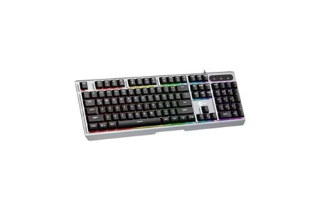 LENOVO LECOO KB121 USB Q Trk Rainbow Aydınlatmalı Mekanik Hisli Metalik Gaming Klavye