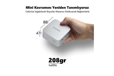 DARK MPC DK-MPC-N100 N100 8GB- 256GB SSD- O/B UHD W11 PRO Mini PC