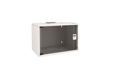 AGER 9U 600x600mm Duvar Tipi Beyaz Kabinet Demonte FLAT AG-AF09U6060B1-CBAA-A-D1