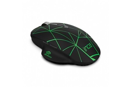 INCA IWM-051T Kablosuz Led Aydınlatmalı Sessiz Şarjlı 1600dpi Gaming Optic Siyah Mouse