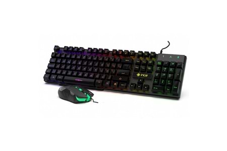 INCA IKG-448 USB Q Trk RGB Led Aydınlatmalı Mekanik Hisli Siyah Gaming Klavye - Mouse Set
