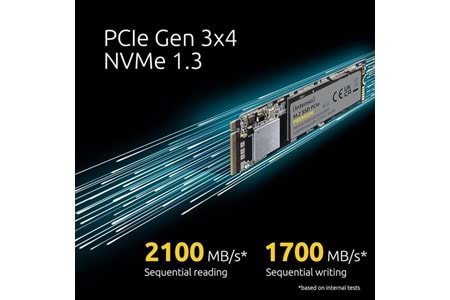 INTENSO 500GB MI500 3836450 5300- 4000MB/s M2 NVME GEN4 Disk
