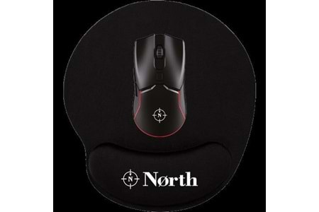 NORTH AirFly Premium Quality Bilek Destekli Siyah Gaming Mouse Pad
