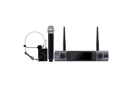 WESTA WM-202HT 1 Receiver+ 1 Handheld + 1 Lavalier(Yaka) Mikrofon Seti